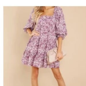 Purple and white floral dress. Never been worn!